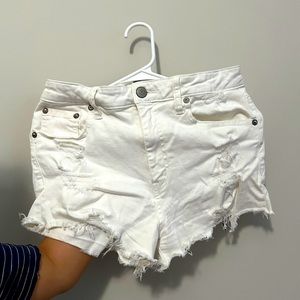 AEROPOSTALE High Rise Ripped Jean Shorts